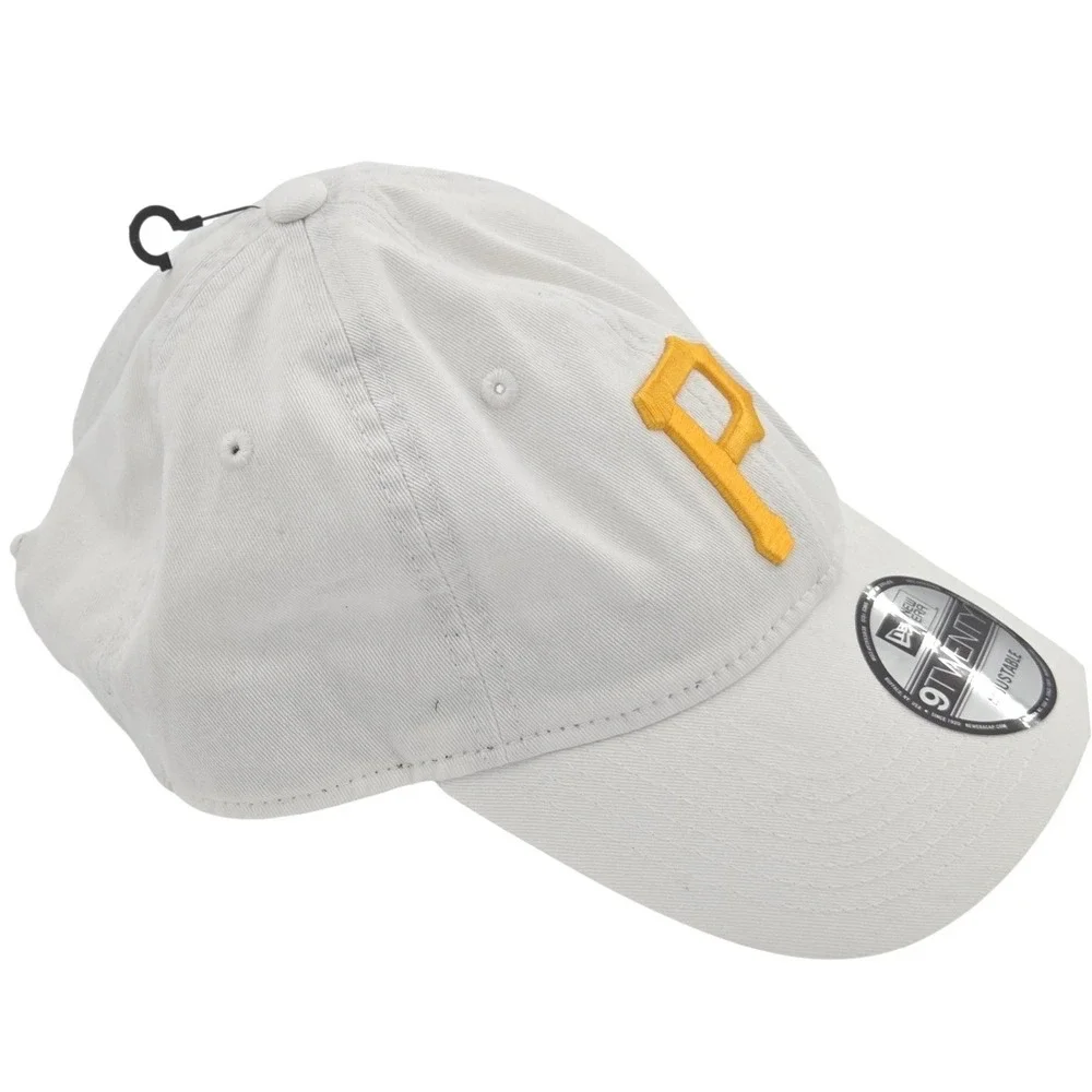 New Era Pittsburgh Pirates Hat White 9TWENTY Adjustable MLB White Cap OSFM NEW